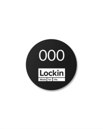 Lockin signage 17 Branded round number tag