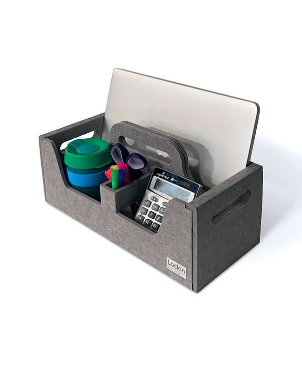 Lockin Desk Caddy, Made from GreenTag™ Certified EchoPanel®