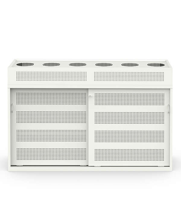 Lockin custom steel cabinet sliding door FCS